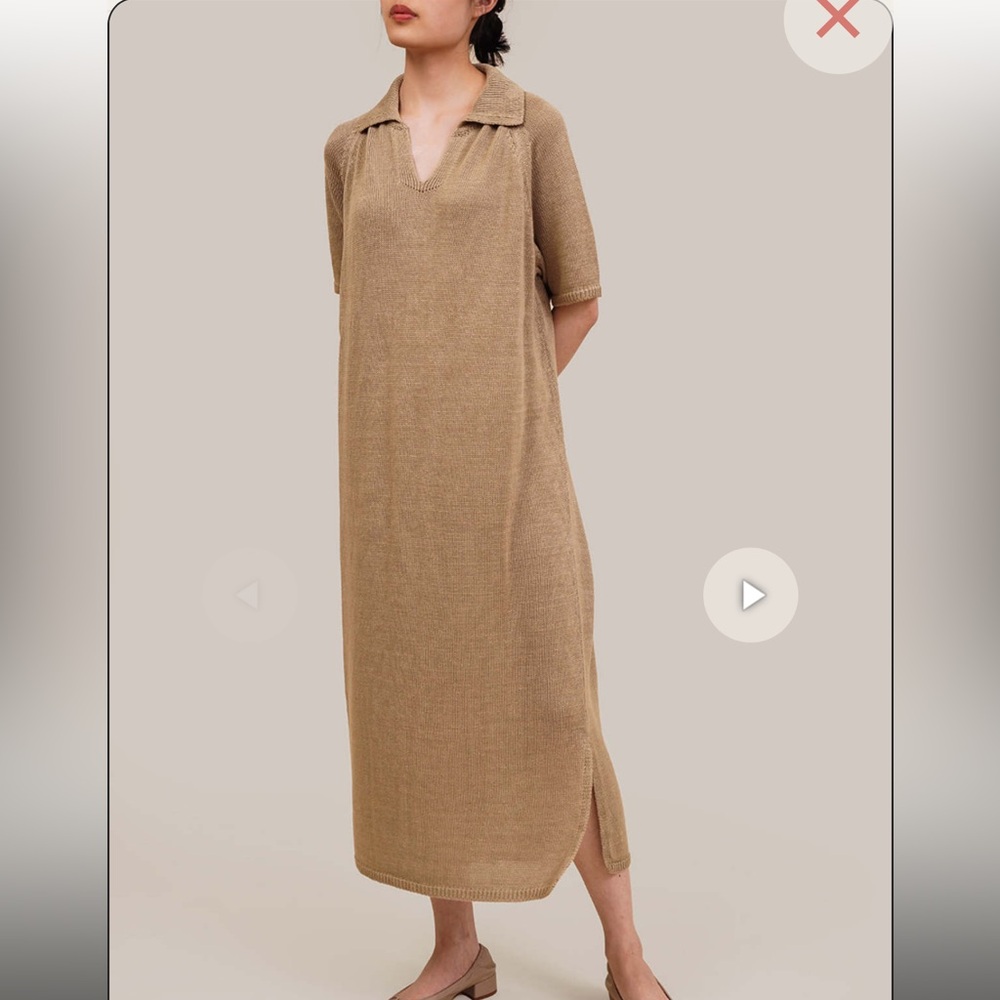 CORDERA Linen Dress in Toasted Brown - Picture 3 of 7